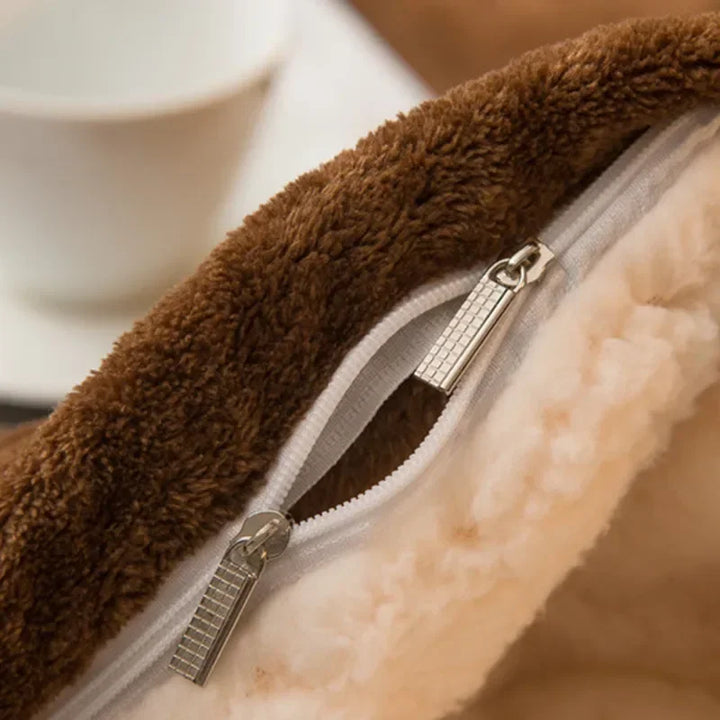 BowLift | CozyNest Reversible Wool Blanket – Flannel & Cashmere Warm Blanket for Winter