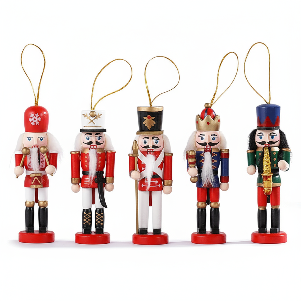 BowLift | Mini Nutcracker Set | Christmas Tree Decoration 5 Pieces