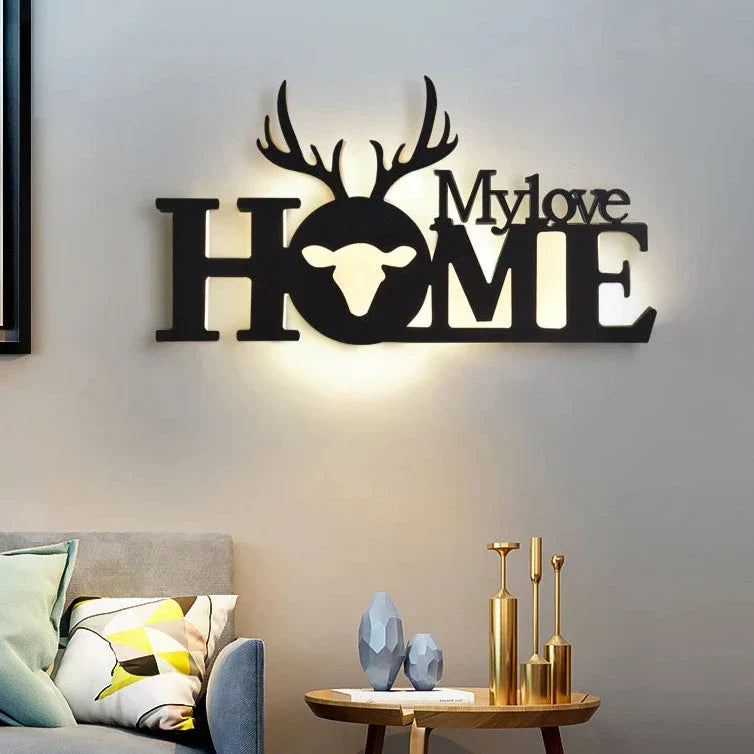 Modern LED Letter Lamp for Wall Mounting – Decorative Light for Living Room and Office | Bowlift