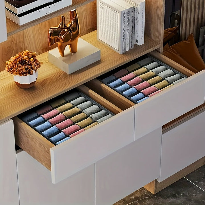 BowLift | FoldBox - 2-Pack Collapsible Storage Bins with 24 Compartments