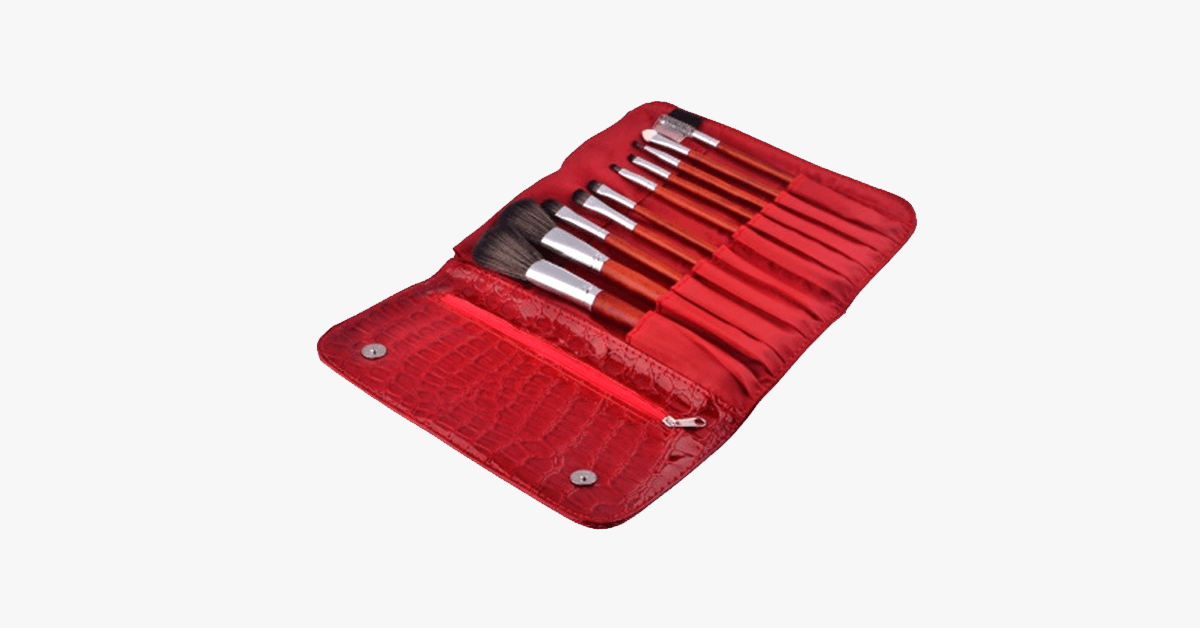 BowLift | 10-piece Crimson Brush Set – Makeup Blending is better than before