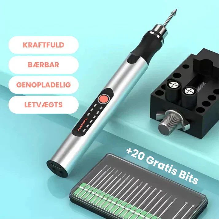 Engraving pen - suitable for beginners - user-friendly and intuitive - 200g. - Includes USB-C fast charging cable - Wall clock | Bowlift