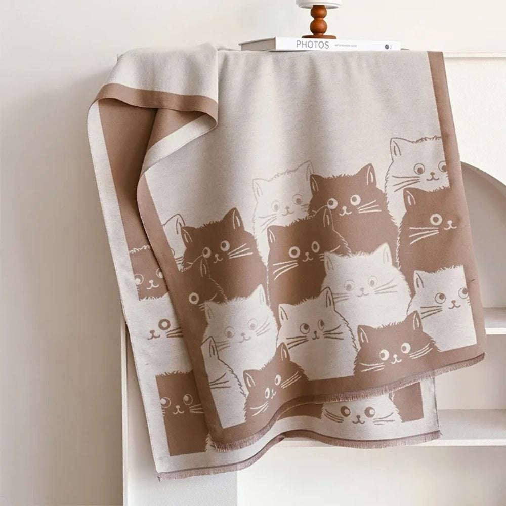 BowLift | Cute Cat Jacquard Winter Scarf