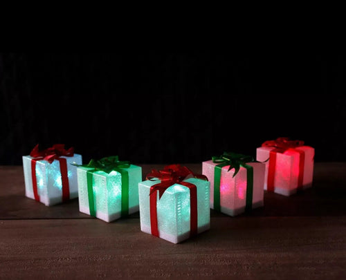 BowLift | 5x LED Mini Gift Box Decorations