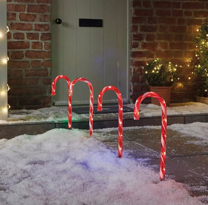 BowLift | 4pc Candy Cane LED Pathway Lights