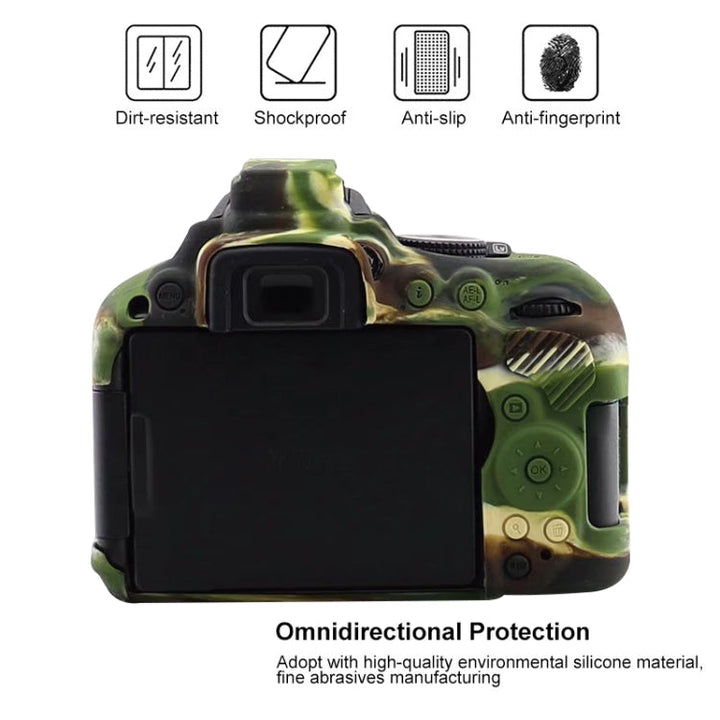BowLift | Soft Silicone Protective Case for Nikon D5300 (Camouflage Pattern)