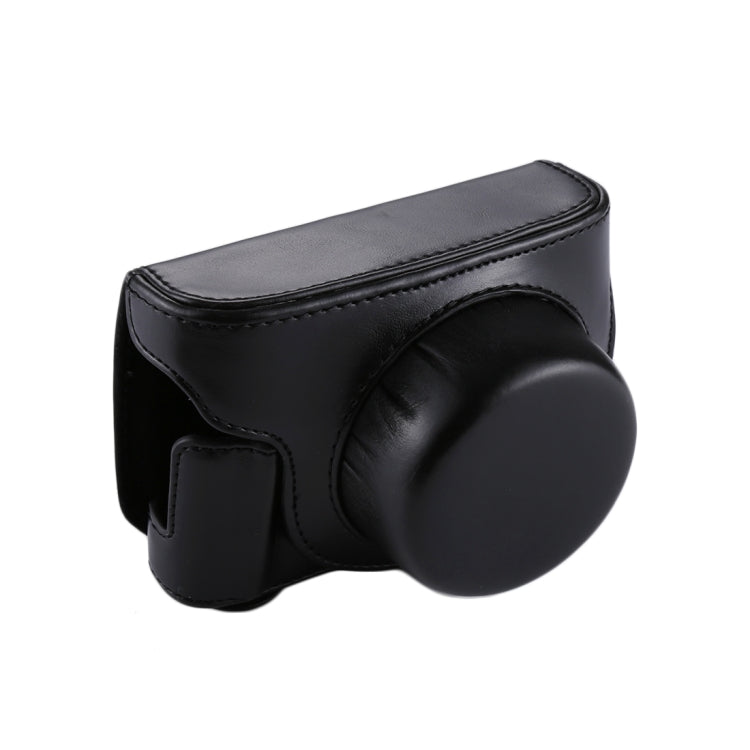 BowLift | Full Body Camera PU Leather Camera Bag with Strap for Panasonic Lumix GF7 / GF8 / GF9 (12-32mm / 14-42mm Lens)(Black)