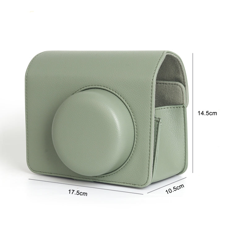 BowLift | For FUJIFILM Instax WIDE 400 Full Body Leather Bag with Shoulder Strap (Green)