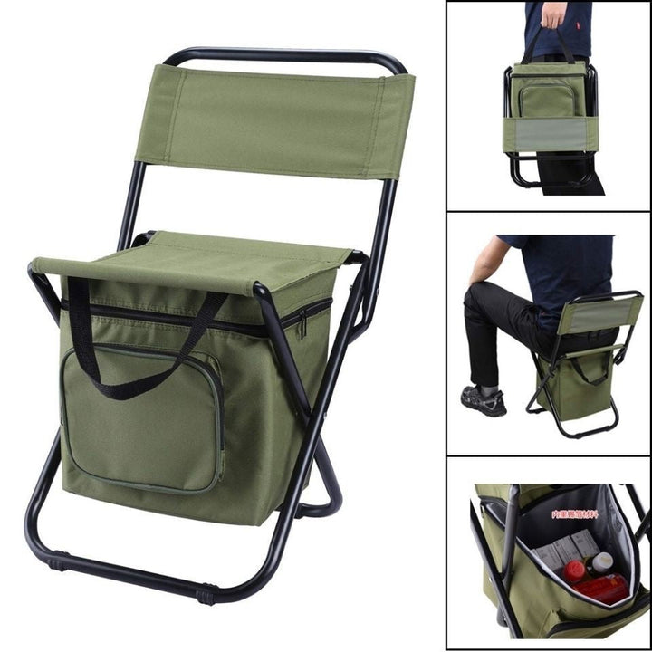 Contemporary Industrial Rectangular Oxford Fabric Steel Pipe Foldable Camping Chair Backrest Armless For Garden & Outdoor Patio | Bowlift