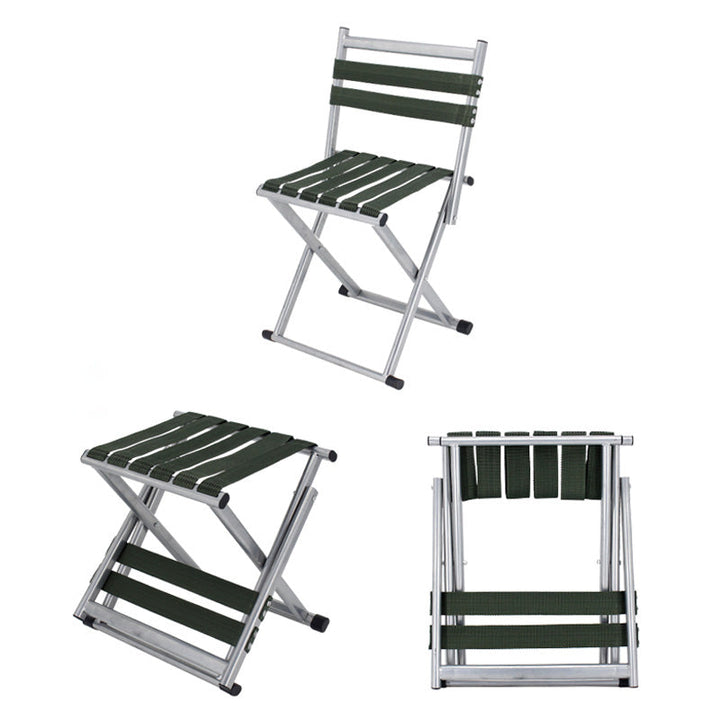 Contemporary Nordic Square Nylon Metal Foldable Camping Chair Fishing Chair Backrest For Outdoor Patio | Bowlift
