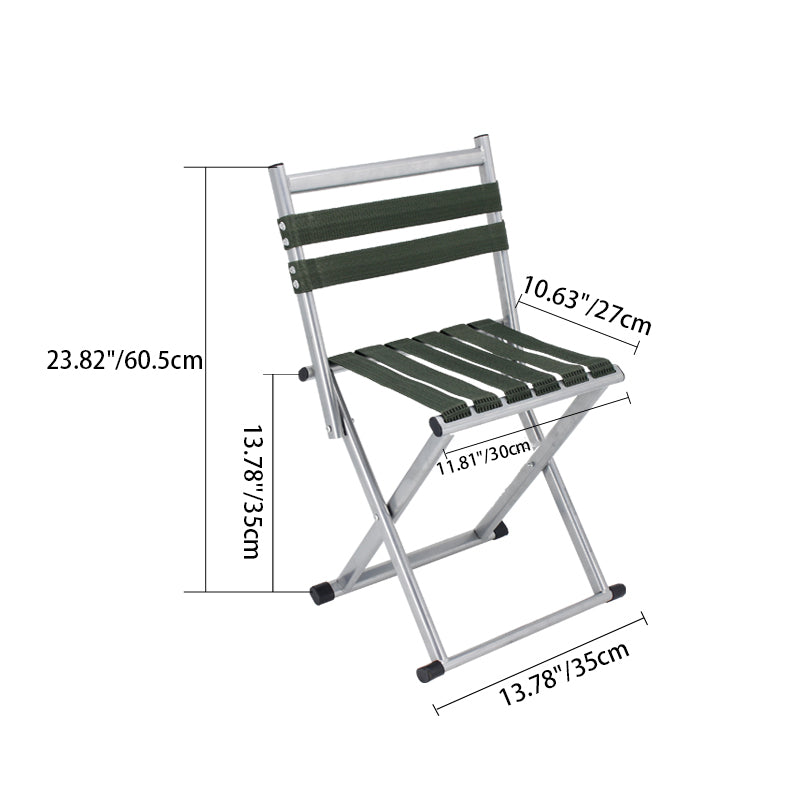 Contemporary Nordic Square Nylon Metal Foldable Camping Chair Fishing Chair Backrest For Outdoor Patio | Bowlift
