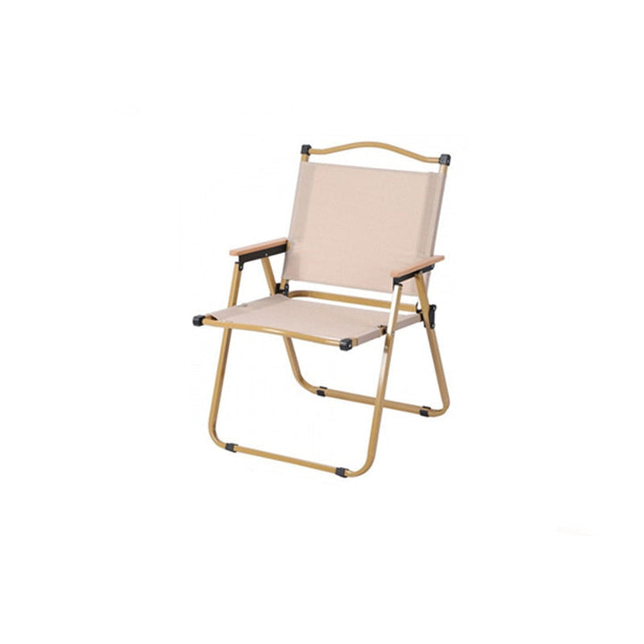 Modern Minimalist Rectangle Beech Wood Carbon Steel Oxford Fabric Outdoor Foldable Camping Chair Backrest Armrest For Garden | Bowlift