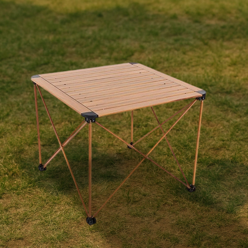 Modern Simplicity Square Rectangle Aluminum Iron Outdoor Foldable Camping Coffee Table 1-Tier For Garden | Bowlift