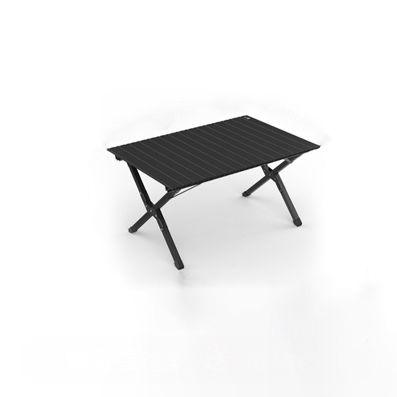 Modern Minimalist Rectangle Carbon Steel Outdoor Foldable Camping Coffee Table 1-Tier For Garden | Bowlift
