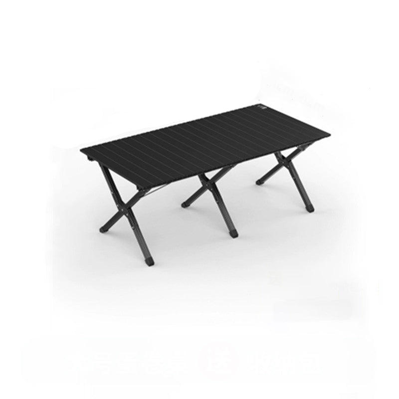 Modern Minimalist Rectangle Carbon Steel Outdoor Foldable Camping Coffee Table 1-Tier For Garden | Bowlift