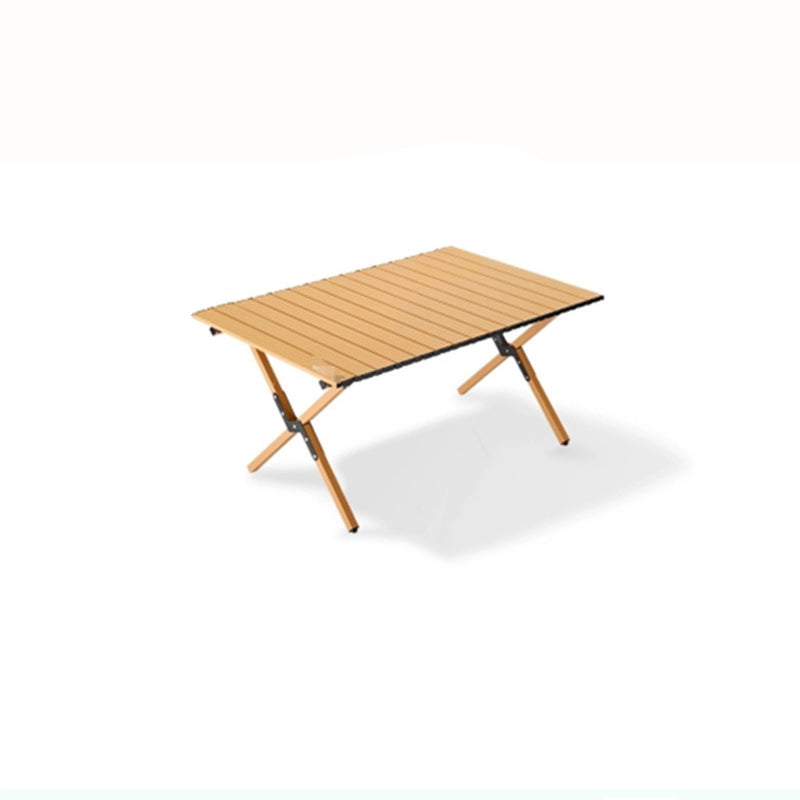Modern Minimalist Rectangle Carbon Steel Outdoor Foldable Camping Coffee Table 1-Tier For Garden | Bowlift