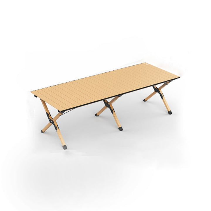 Modern Minimalist Rectangle Carbon Steel Outdoor Foldable Camping Coffee Table 1-Tier For Garden | Bowlift