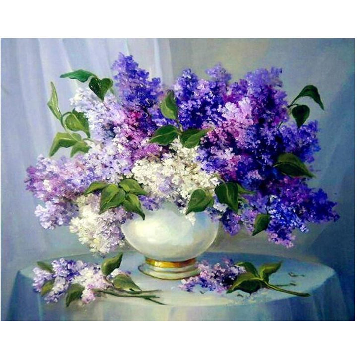 Purple Flowers - GemPaint Kit | Bowlift