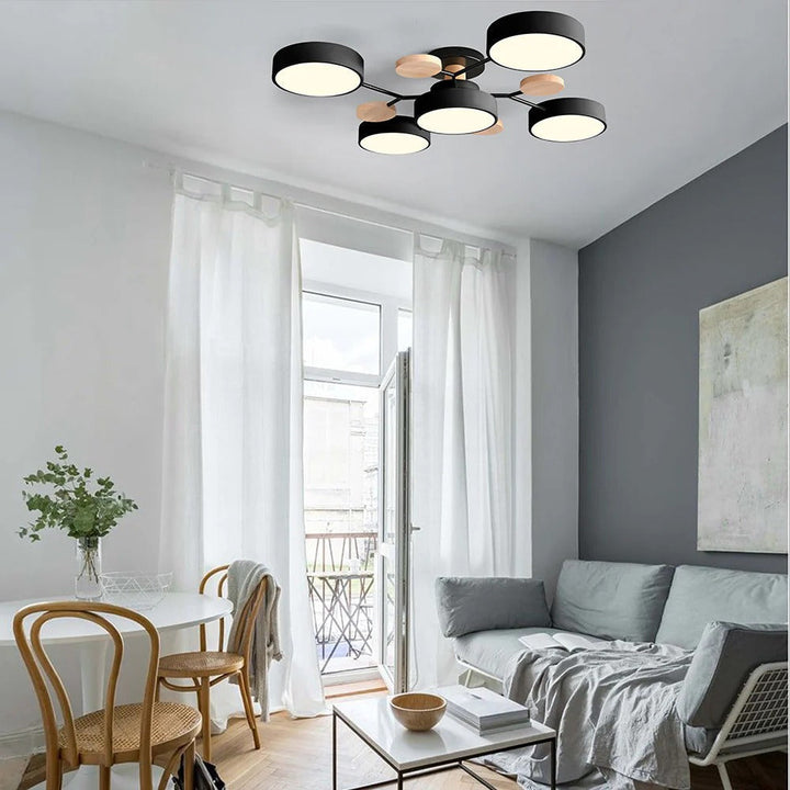 BowLift | Contemporary Round Iron LED Chandelier | Energy-Efficient. Stylish Lighting for Living Rooms. Dining Areas & Entryways