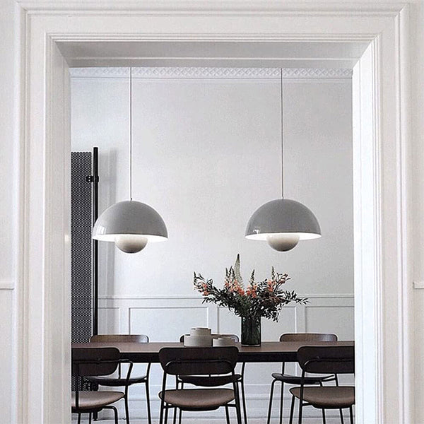 BowLift | Modern Pendant Lamp with Plant Accent and Aurora Effect