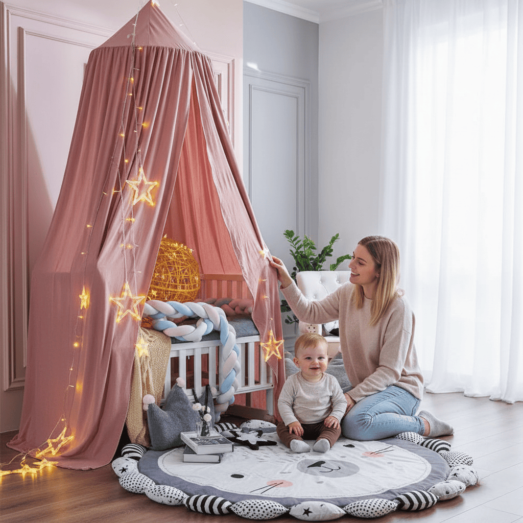 BowLift | Elegant polyester canopy for a calm children's room