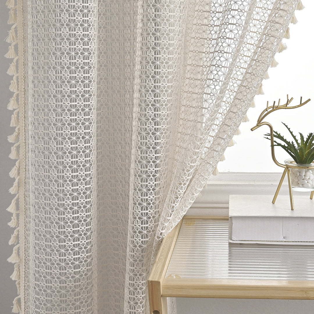 BowLift | LuxeDrape – Soft Beige Voile for Sophisticated Spaces