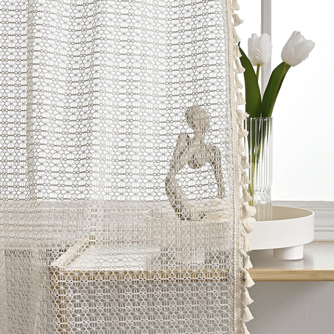 BowLift | LuxeDrape – Soft Beige Voile for Sophisticated Spaces