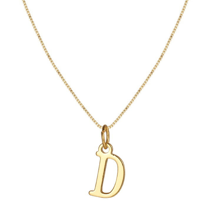 BowLift | 14k Minimal Serif Initial Necklace