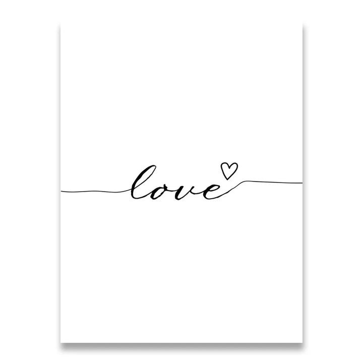 Daily Inspiration Words Wall Art Fine Art Canvas Prints Love Smile Sweet Dreams Quotations Posters Black White Pictures For Living Room Bedroom Art Decor | Bowlift