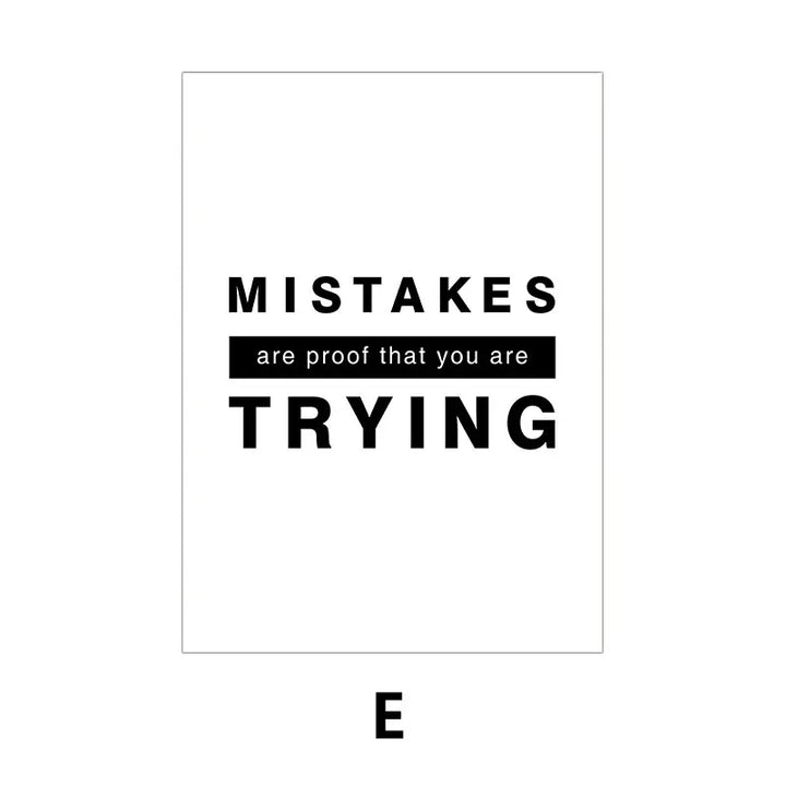 Daily Motivation Inspirational Quotations Posters Wall Art Fine Art Canvas Prints Simple Quotes Pictures For Bedroom Study Room Home Office Decor | Bowlift