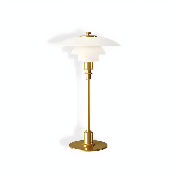BowLift | NordiGlow LED Table Lamp – Elegant glass design in Nordic style, dimmable lighting for office, living room or bedroom