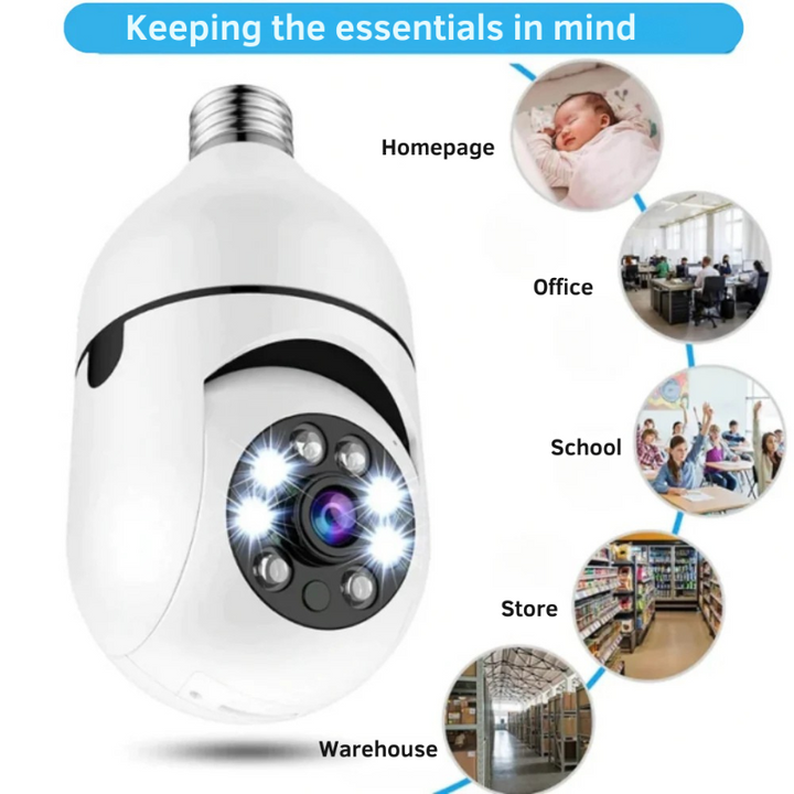 BowLift | WiFi Security Camera | 1080P HD | 355° Pan & Tilt | Night Vision | 128GB Expandable