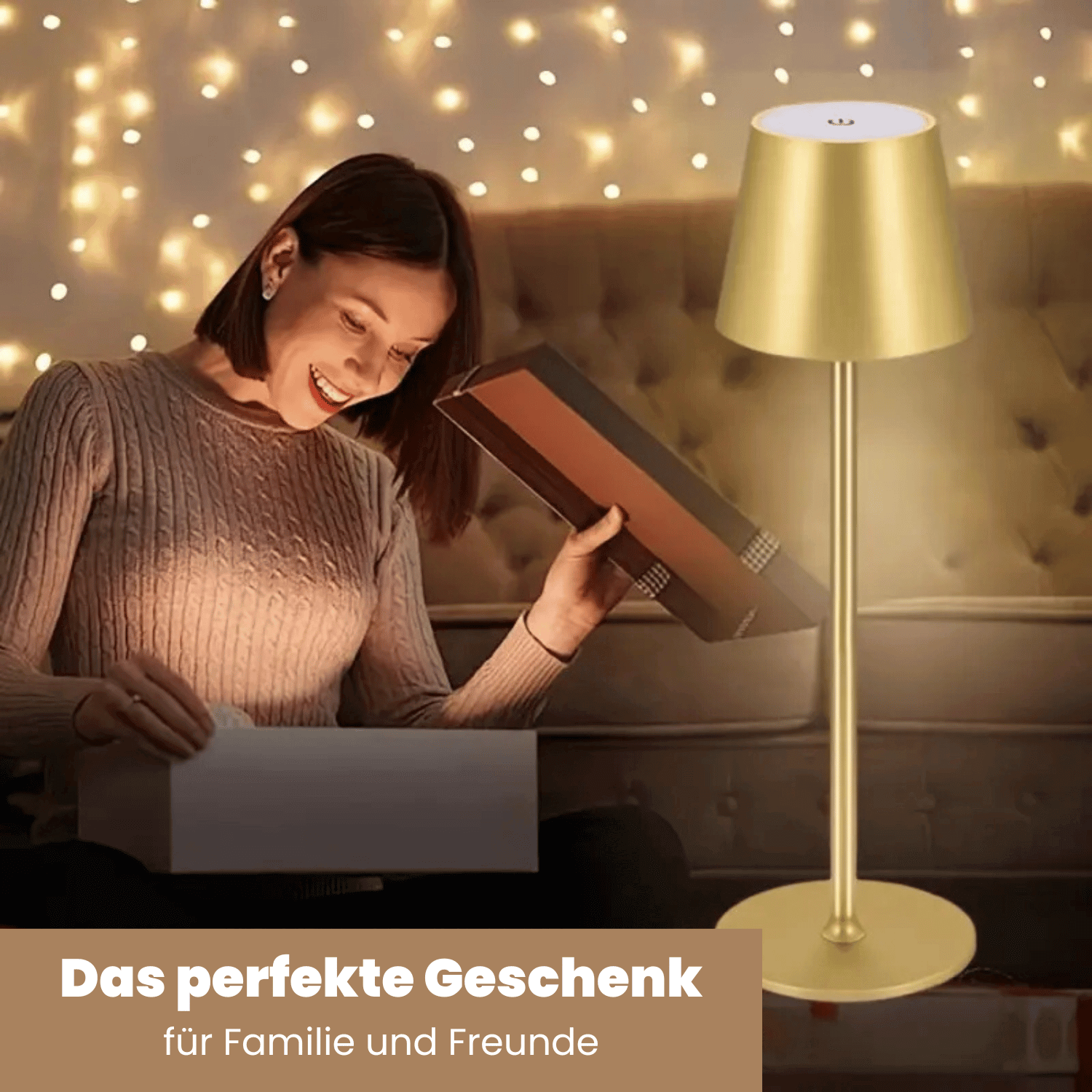 BowLift | LED Table Lamp – Wireless, Touch Control & Dimmable Light