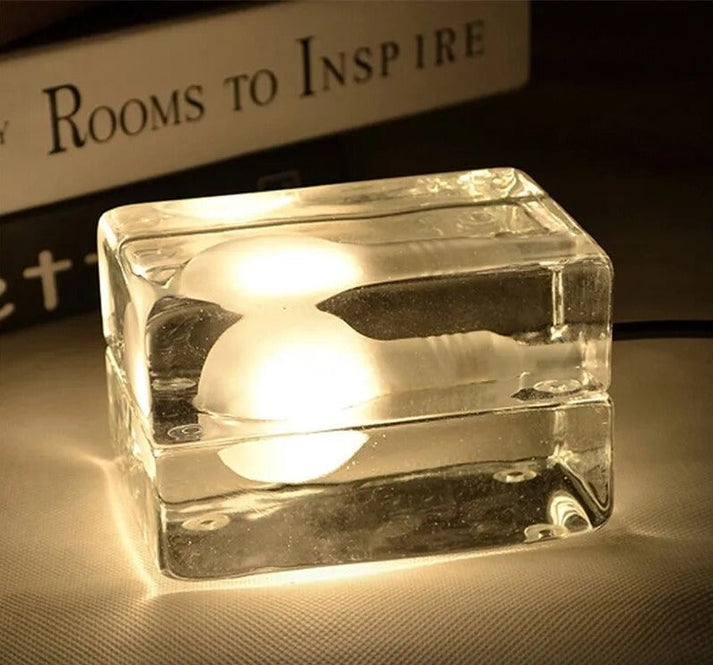 BowLift | Clarylume Glass Table Lamp | Glare-free LED Light | Crystal Clear Design | For Bedroom, Office & Living Room