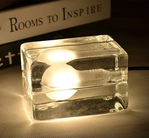 BowLift | Clarylume Glass Table Lamp | Glare-free LED Light | Crystal Clear Design | For Bedroom, Office & Living Room