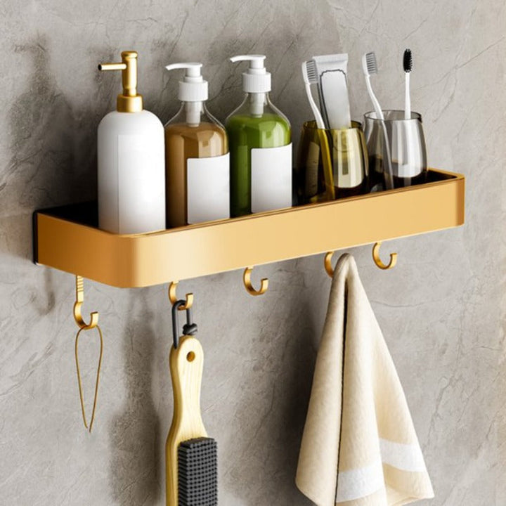 BowLift | DecoShelf | modern wall shelf wood for bathroom