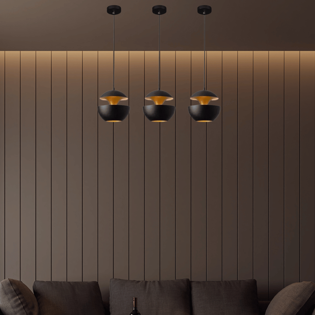 BowLift | GoldGlow - Luxury Gold Pendant Lamp for Stylish Dining Areas