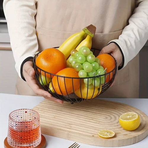 BowLift | Decorative Round Iron Fruit Tray