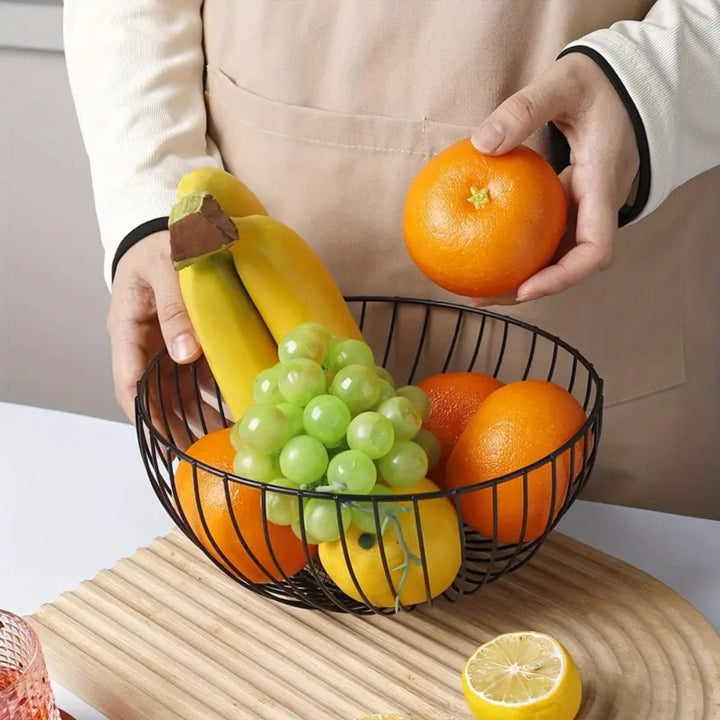 BowLift | Decorative Round Iron Fruit Tray