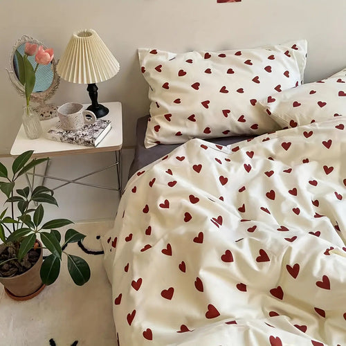 BowLift | Romantic Duvet Cover with Heart Pattern