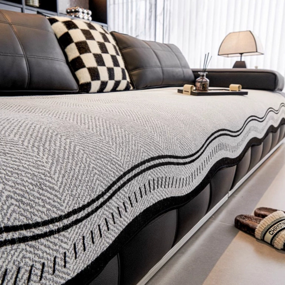 BowLift | Modern Wave Anti-Slip Sofa Cover