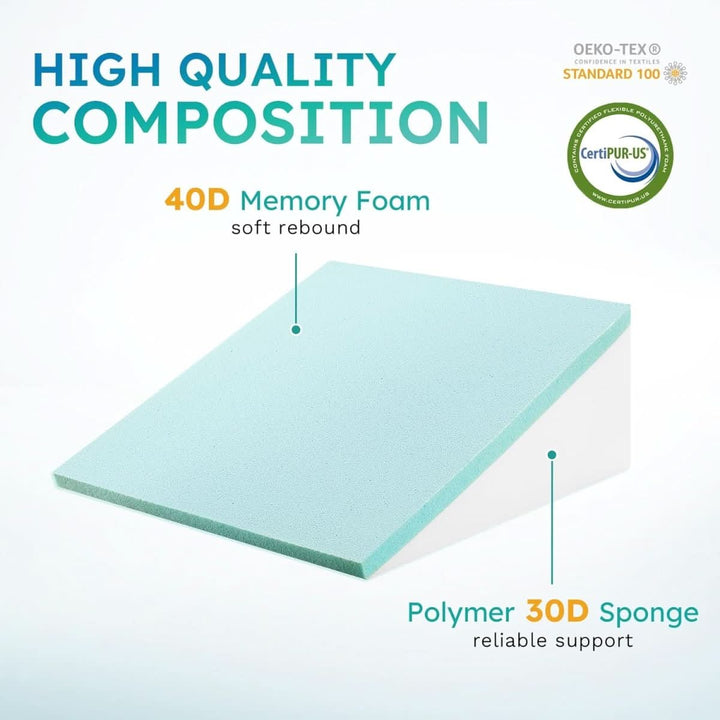 BowLift | Ergonomic Incline Wedge Cushion with Memory Foam
