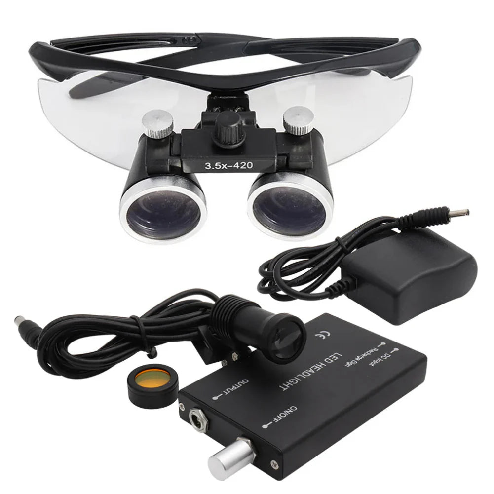 BowLift | Dental Loupes Magnifier with & LED Headlight for Precision Work