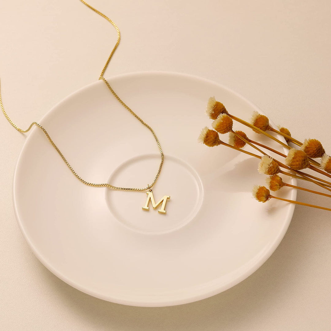 BowLift | 14k Minimal Serif Initial Necklace
