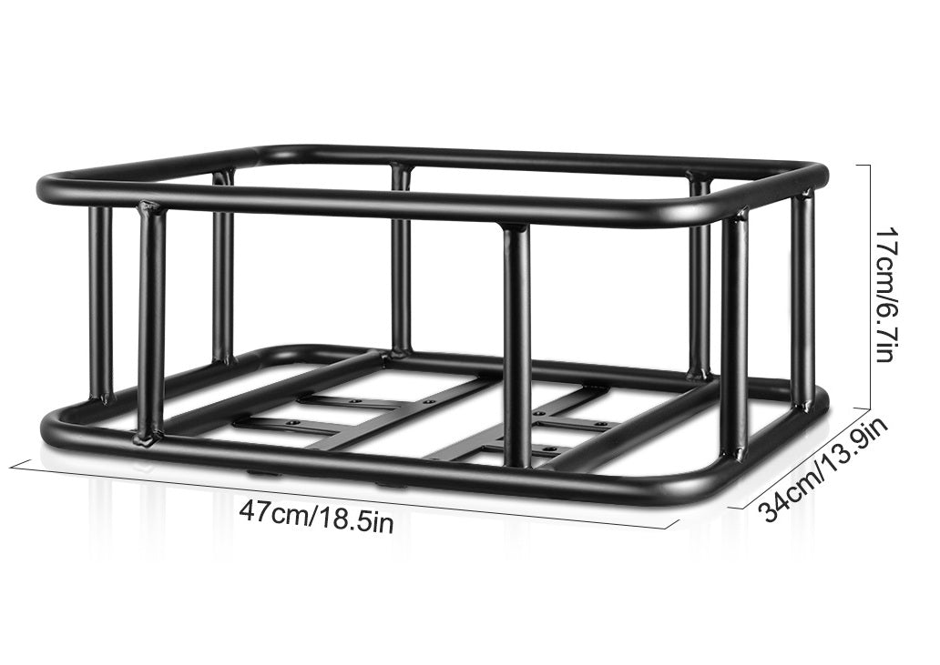 BowLift | Heavy-Duty Rear Bike Basket with Rack – Large Metal Bicycle Carrier for Groceries, Commutes & E-Bikes