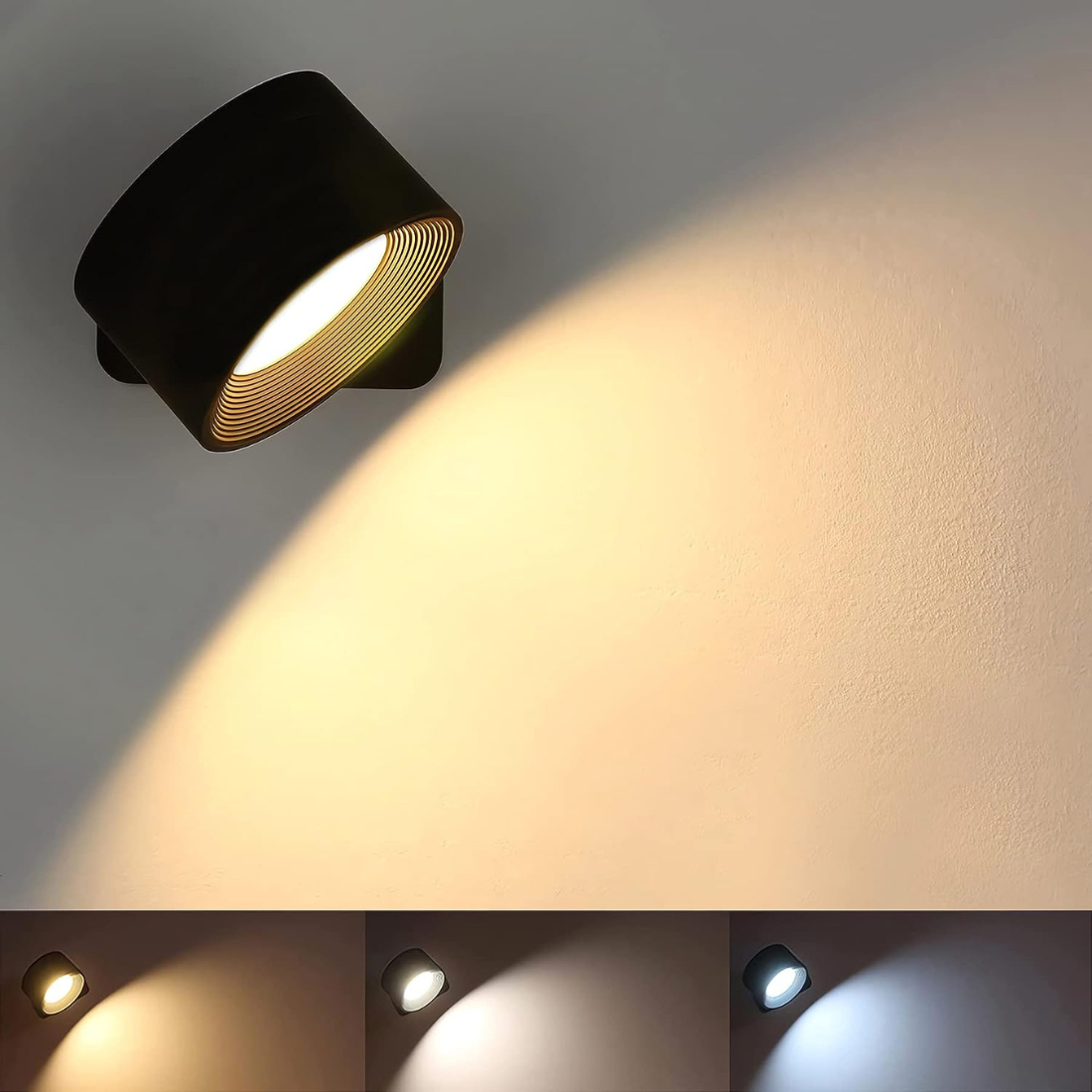 BowLift | FlexiLamp – Wireless, Rechargeable Wall Light with 360° Rotation