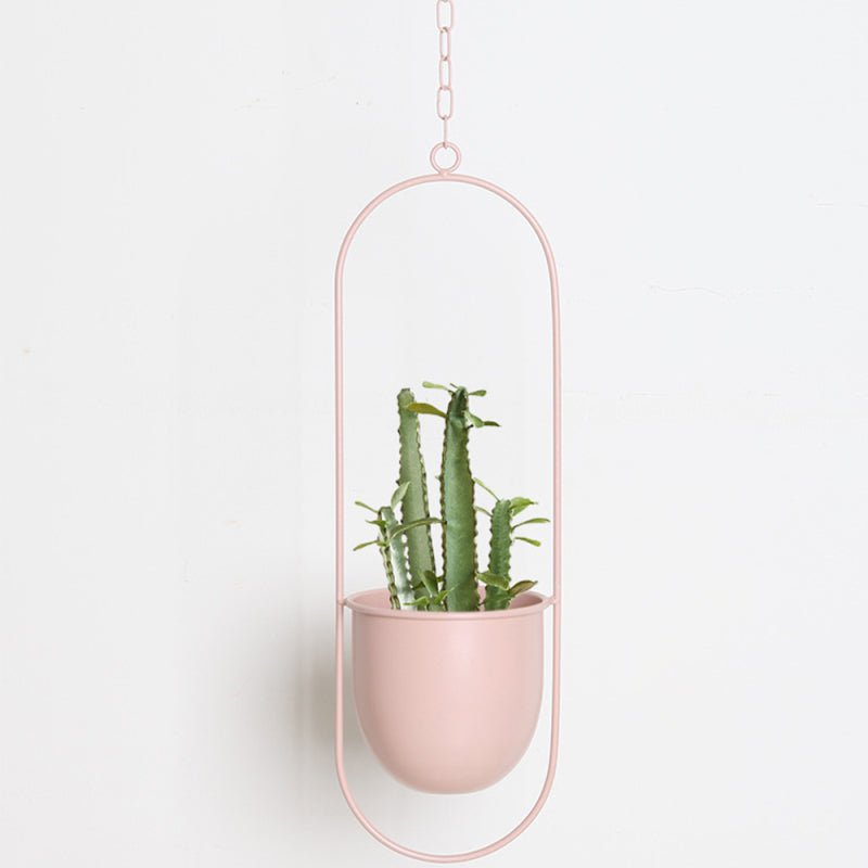 BowLift | DecoBloom Hanging Planter – Elegant Indoor & Outdoor Metal Plant Pot with Chain