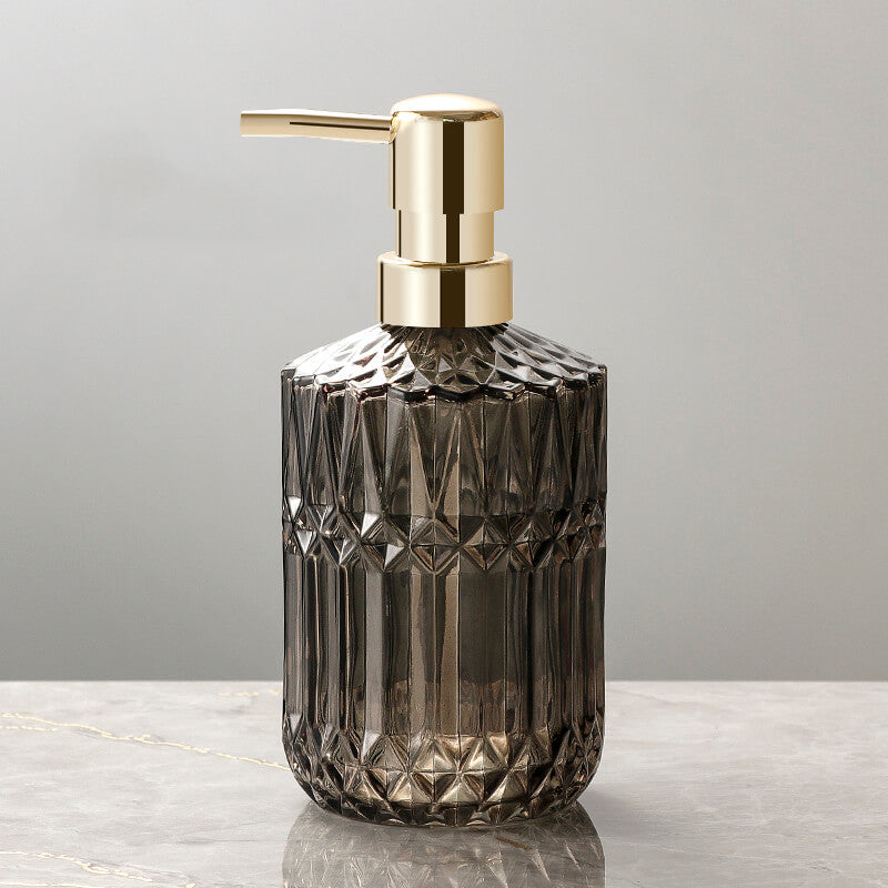 BowLift | Diamond Pattern Glass Soap Dispenser