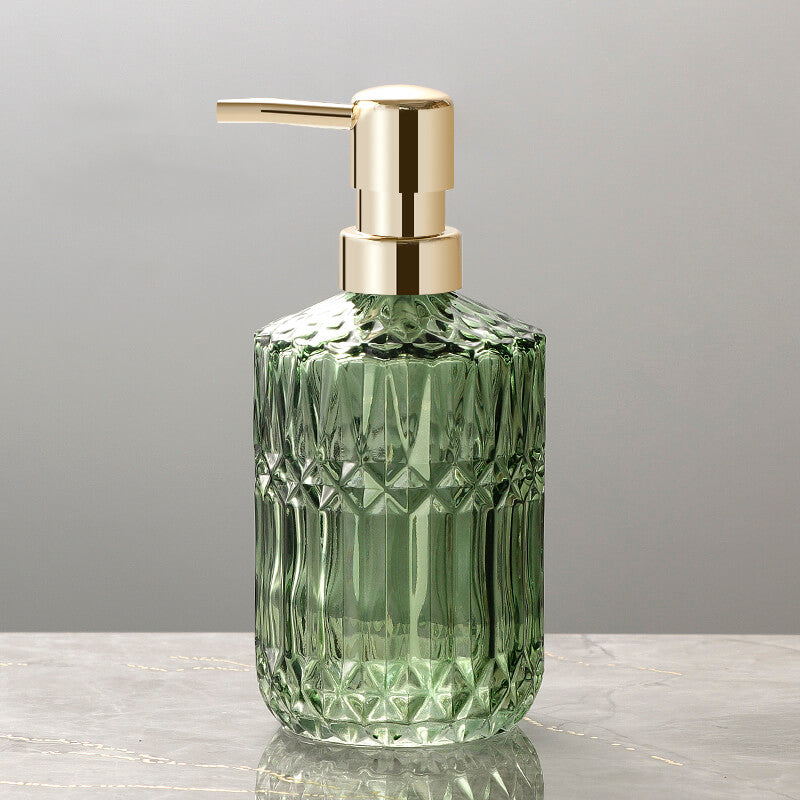 BowLift | Diamond Pattern Glass Soap Dispenser