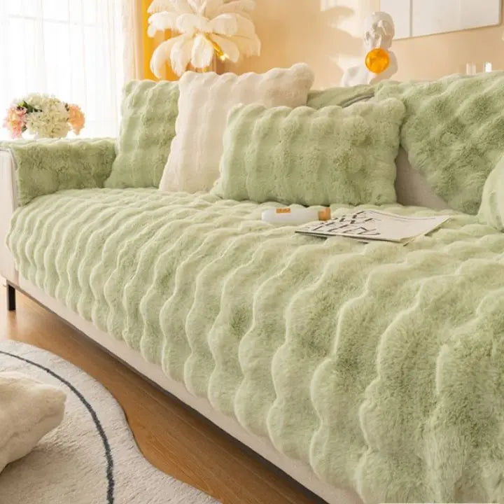 BowLift | Thick Rabbit Plush Sofa Cover